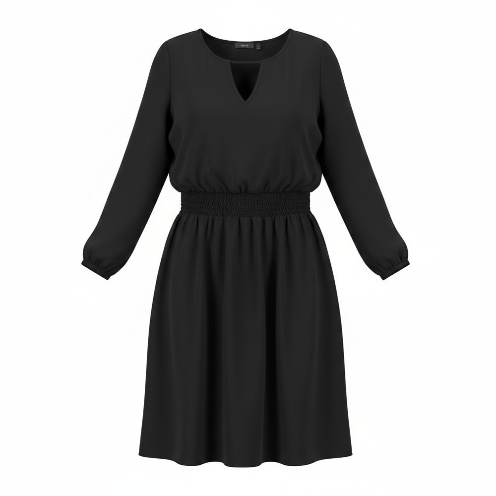Apt. 9 Womens 16W Black Cold Shoulder‎ Dress Casual Preppy LBD Plus Size